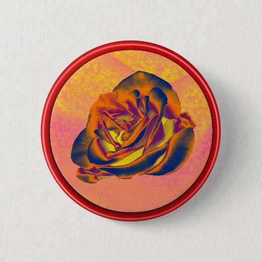 Sinaasappel Roos Button (Voorkant)