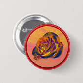 Sinaasappel Roos Button (Voorkant /achterkant)