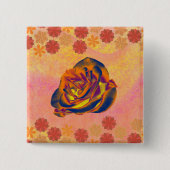 Sinaasappel Roos Button (Voorkant)