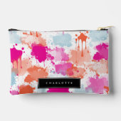 Sinaasappel Roze Blauw Abstract Modern Meisje Scho Etui (Achterkant)