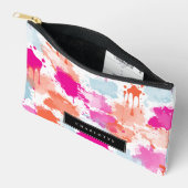 Sinaasappel Roze Blauw Abstract Modern Meisje Scho Etui (Open)