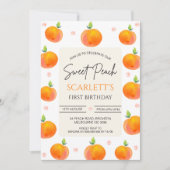 Sinaasappel Roze Bloemen Onze lieve Peach 1e Verja Kaart (Voorkant)