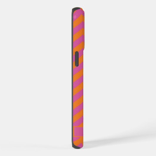  Sinaasappel Roze Chevron Patroon iPhone Hoesje (Rechterkant)