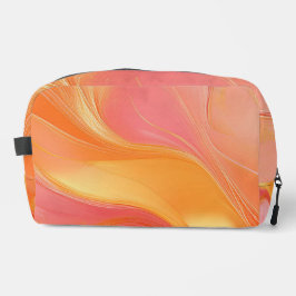Sinaasappel Roze en Goud Abstracte Luxe- Duffle Ba Toilettasje