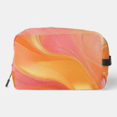 Sinaasappel Roze en Goud Abstracte Luxe- Duffle Ba Toilettasje (Achterkant)