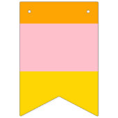 Sinaasappel, Roze & Geel Gestreept Vlaggetjes (Tweede vlag)