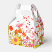 Sinaasappel, Roze & Gele Bloemen Favor Doos Bedankdoosjes (Achterkant)