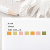 Sinaasappel Roze Goud en Groene Strepen Etiket (Insitu)