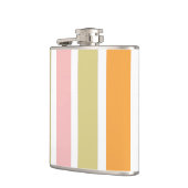 Sinaasappel Roze Goud en Groene Strepen Heupfles (Links)