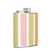 Sinaasappel Roze Goud en Groene Strepen Heupfles (Rechts)