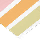 Sinaasappel Roze Goud en Groene Strepen Korte Tafelloper (Hoek)