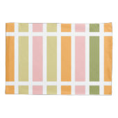 Sinaasappel Roze Goud en Groene Strepen Kussensloop (Achterkant)