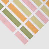 Sinaasappel Roze Goud en Groene Strepen Tissuepapier (Detail)