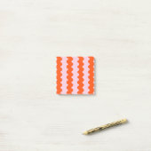 Sinaasappel Roze Groovy Stripe Moderne Minimalisti Post-it® Notes (Op bureau)