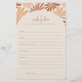 Sinaasappel & Roze Retro Bloemen Groovy Baby Advie (Voorkant)