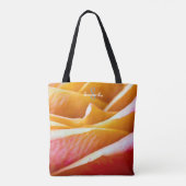 Sinaasappel-roze roos Tote tas (Achterkant)