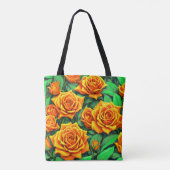 Sinaasappel Rozen Tote Tas (Achterkant)