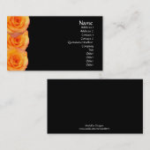 Sinaasappel Rozen Visitekaartje (Voorkant / Achterkant)