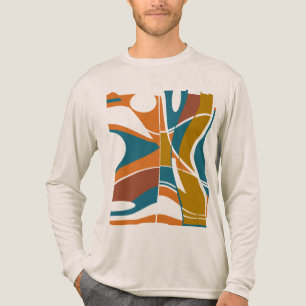 Sinaasappel Rust Goud Blauwgroen Vet Grote MCM Kij Tri-Blend Shirt
