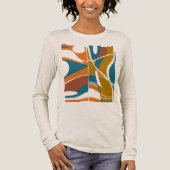 Sinaasappel Rust Goud Blauwgroen Vet Grote MCM Kij Tri-Blend Shirt (Voorkant)