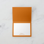 Sinaasappel & Rust Herfst Pioen Roos Bruiloft Dank Bedankkaart (Binnen)