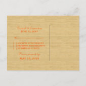 Sinaasappel Rustic Chevron RSVP Briefkaart (Achterkant)