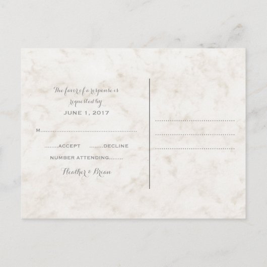 Sinaasappel Rustic Seashell Wedding RSVP Briefkaar Uitnodiging Briefkaart (Achterkant)