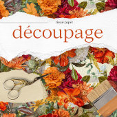  Sinaasappel rustieke bloemen decoupage Tissuepapier