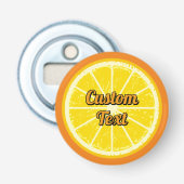 Sinaasappel schijf button flesopener (Voorkant)