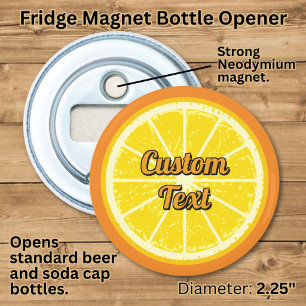 Sinaasappel schijf button flesopener
