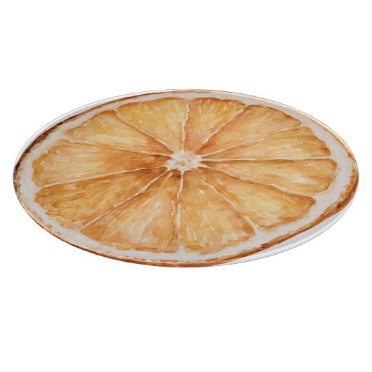 Sinaasappel schijf fruit snijplank (Hoek)