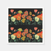 Sinaasappel Shabby Poppy Decor Serviette Servetten (Voorkant)