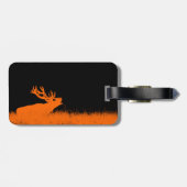 Sinaasappel silhouette voor de jacht op deer bagagelabel (Achterkant horizontaal)