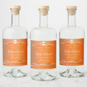 Sinaasappel Silver Logo Initialen Glitter Product Likeurfles Etiket (Flessen)