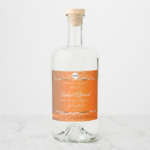 Sinaasappel Silver Logo Initialen Glitter Product Likeurfles Etiket (Voorkant)