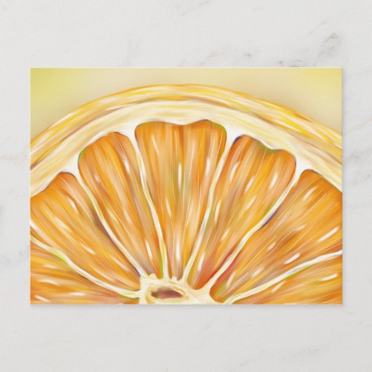 sinaasappel slice-briefkaart "vers samengedrukt" briefkaart (Voorkant)