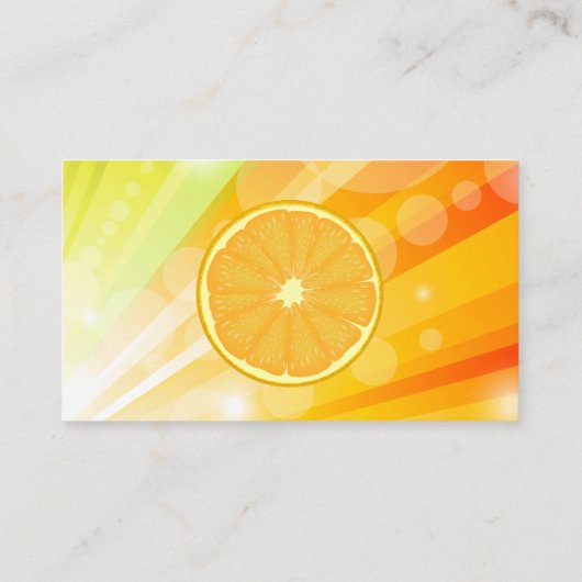 Sinaasappel Slice Citrus Fruit Health Juice Smooth Visitekaartje (Achterkant)