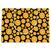 Sinaasappel Slice Citrus Fruit Zwart Groot Cadeauzakje (Voorkant)