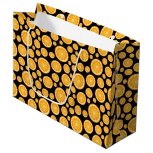Sinaasappel Slice Citrus Fruit Zwart Groot Cadeauzakje