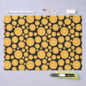 Sinaasappel Slice Citrus Fruit Zwart Tissuepapier (Craft)
