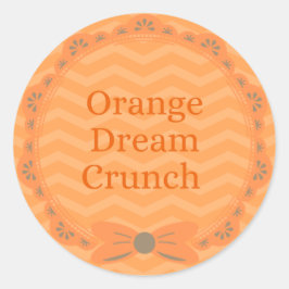 SINAASAPPEL Smaak 'Sinaasappel Droom Crunch' Stick Ronde Sticker