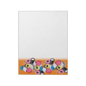 Sinaasappel snoepgoed rand allsorts notitieblok (Linkerzijde)