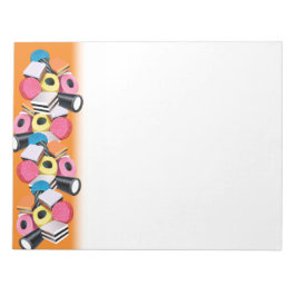 Sinaasappel snoepgoed rand allsorts notitieblok