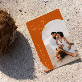 Sinaasappel sparen de Kaart van de Datum met Folie