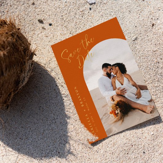 Sinaasappel sparen de Kaart van de Datum met Folie