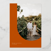 Sinaasappel sparen de Kaart van de Datum met Folie (Achterkant)