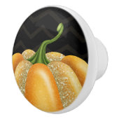 Sinaasappel Sparkle Pumpkin Halloween Autumn Herfs Keramische Knop (Rechts)