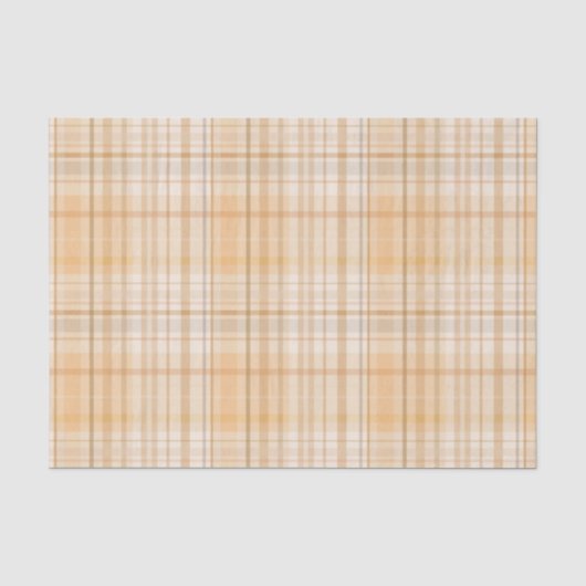 Sinaasappel Specerij Tartan Schotlandse ruitpatroo Tissuepapier (Voorkant)