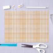 Sinaasappel Specerij Tartan Schotlandse ruitpatroo Tissuepapier (Craft)