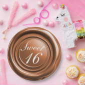 Sinaasappel Spice Candle Wax Seal Drip Sweet 16 Br Papieren Bordje (Feest)